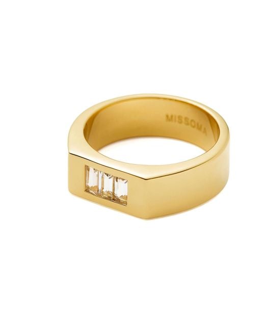 Missoma Metallic X Lucy Williams Triple Stone Chunky Ring