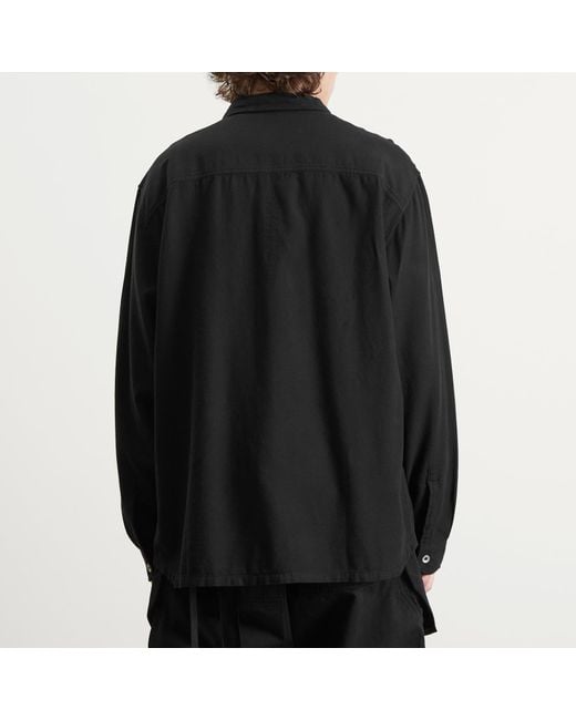 Rick Owens Black Jumbo Overshirt for men