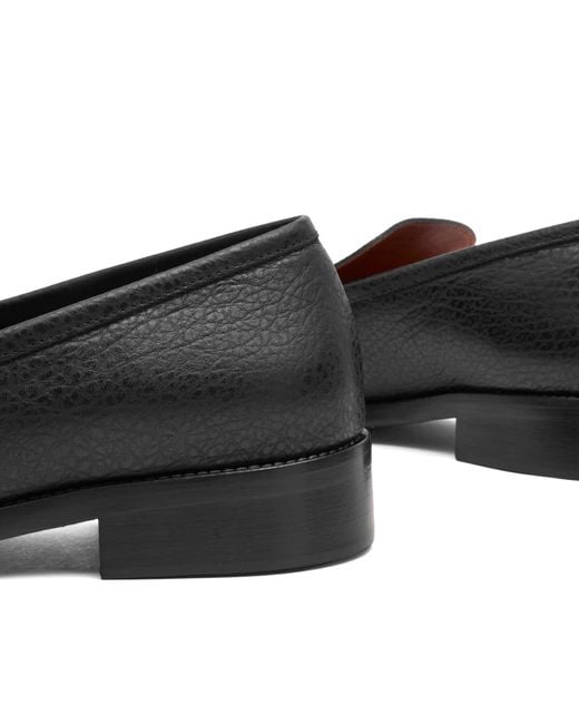 Acne Black Boafer Light Grainy Loafer for men