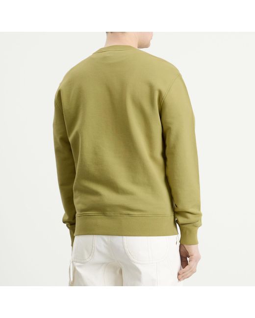 AMI Green Contrasted Ami De Coeur Sweatshirt for men