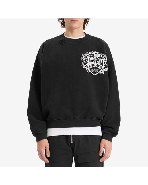 Cole Buxton Black Collegiate Crest Sweatshirt for men