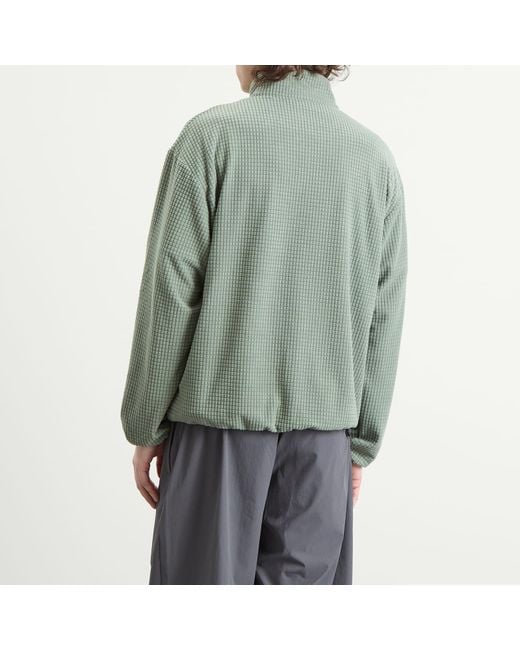 Mellow Clo Green Summit Half Zip Fleece for men