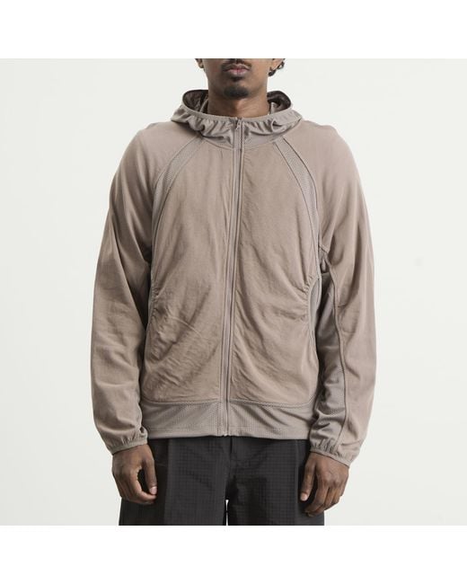 Hiking Patrol Brown Orbit Jersey Hooded Jacket for men
