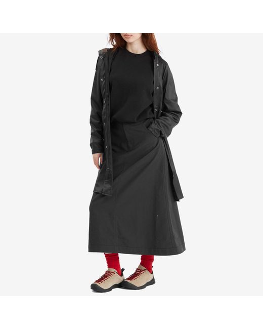 Rains Gray Curve Long Jacket