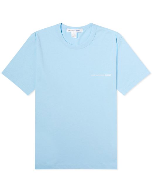 Comme des Garçons Blue Chest Logo T-Shirt for men