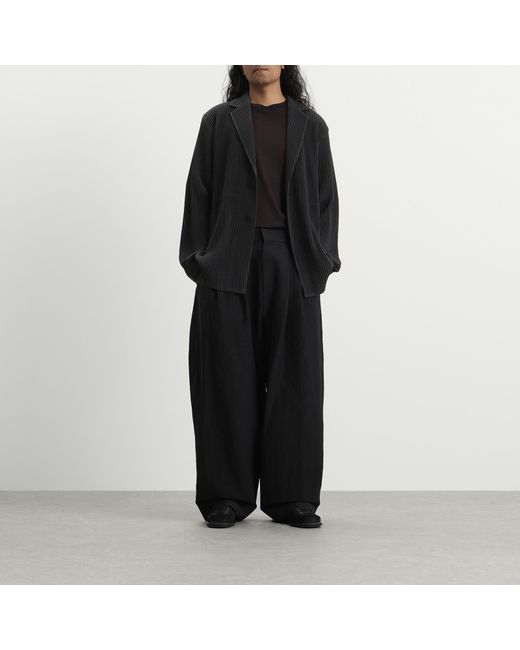 Homme Plissé Issey Miyake Black Pleat Blazer for men