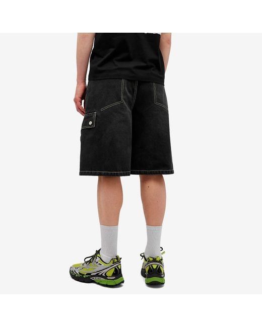 Off-White c/o Virgil Abloh Black Off Denim Safari Cargo Shorts for men