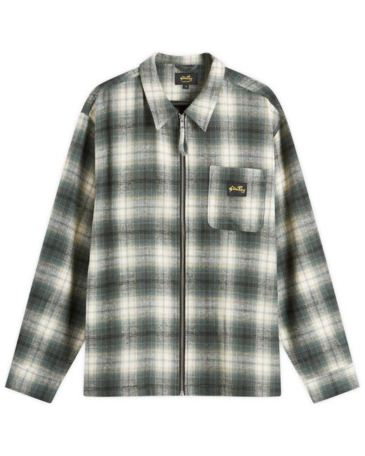 Stan Ray Green Zip Overshirt Plaid for men