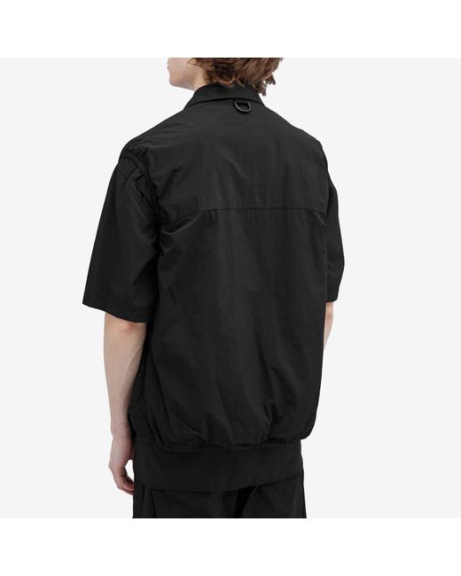 Comme des Garçons Black Nylon Logo Zip Vest for men