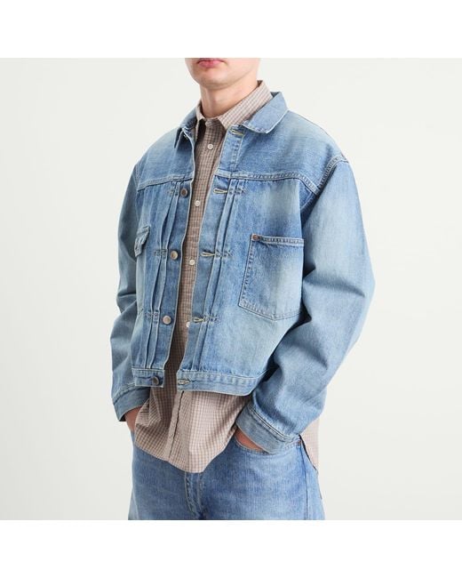 Unlikely Dry Goods Blue Time Travel Trucker Jacket for men