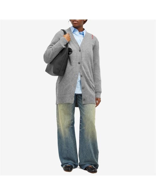 Marni Gray Long Sleeve Knitted Cardigan