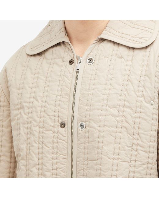 Craig Green Natural Craig Quilted Embroidery Jacket for men