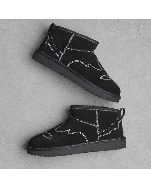 Ugg Black Classic Ultra Mini Western Boot