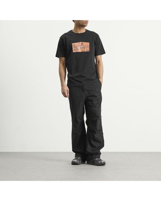 Maharishi Black Ema Kirin Plaque T-Shirt for men