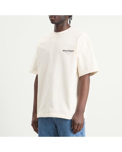 About Blank White Emblem T-Shirt for men