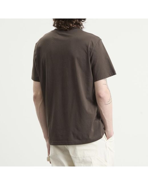 Moncler Brown Stripe Logo Short Sleeve T-Shirt for men