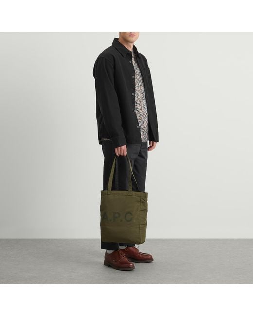 A.P.C. Black Lou Reversible Tote Bag for men