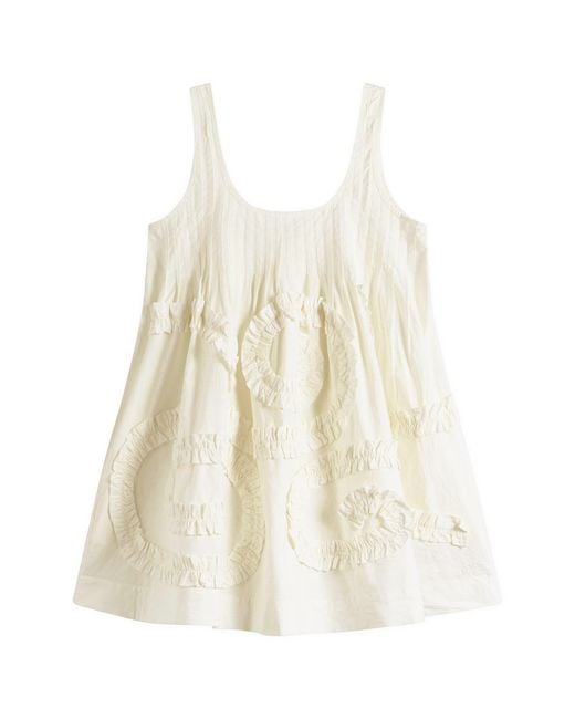 Damson Madder White Stella Mini Dress