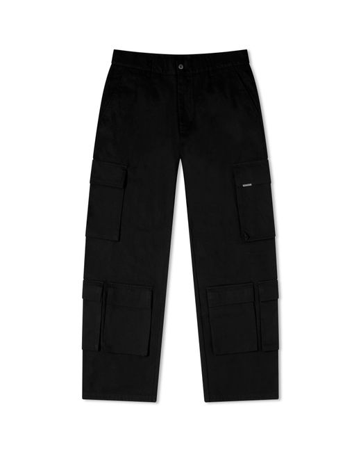 Black Baggy cotton-twill cargo trousers, Represent
