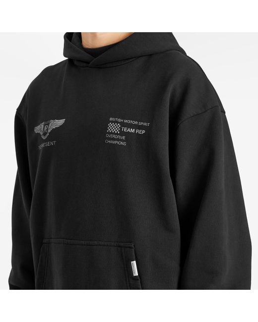 Represent Black Team Rep Hoodie for men