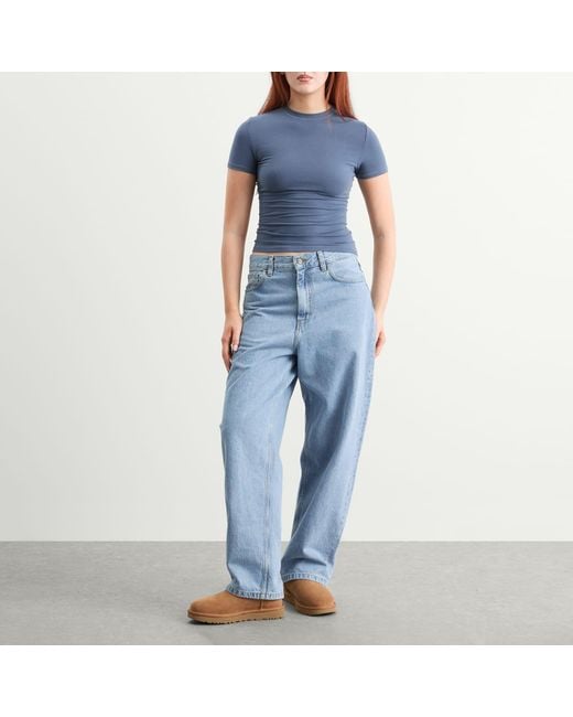 Skims Blue Cotton Jersey T-Shirt