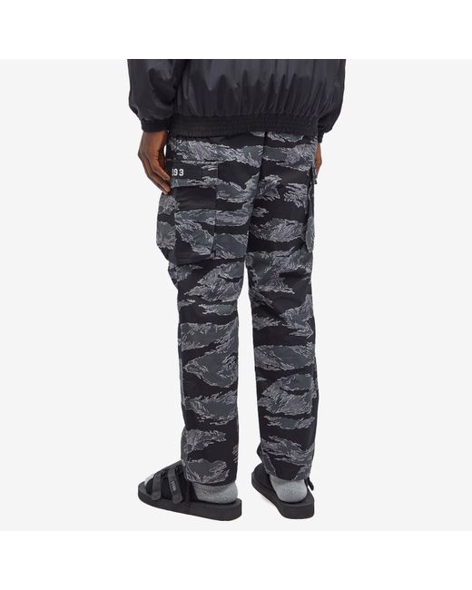 A Bathing Ape Gray Tiger Camo Relaxed Fit Military Pants for men