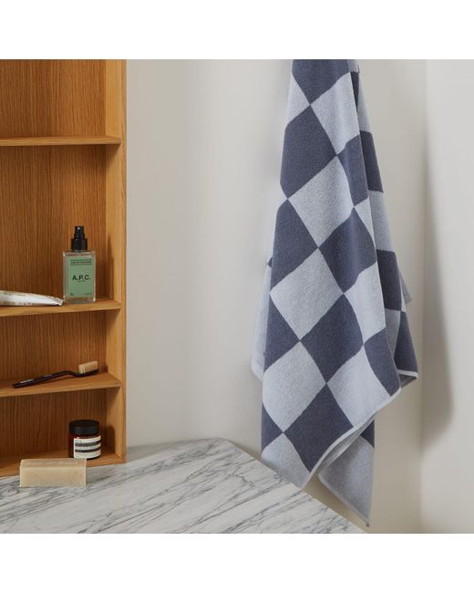 Hay Gray Check Bath Towel