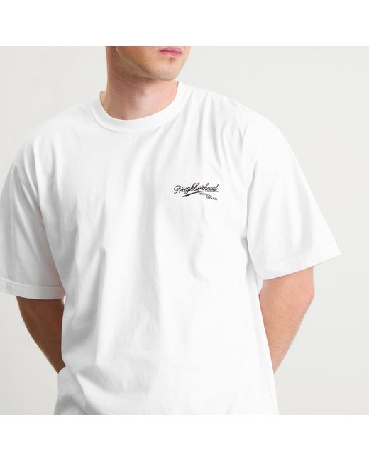 Neighborhood White Ss-8 Cards T-Shirt for men