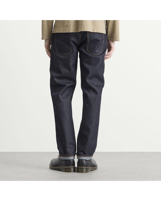 Nudie Jeans Blue Solid Ollie Straight Leg Jeans for men