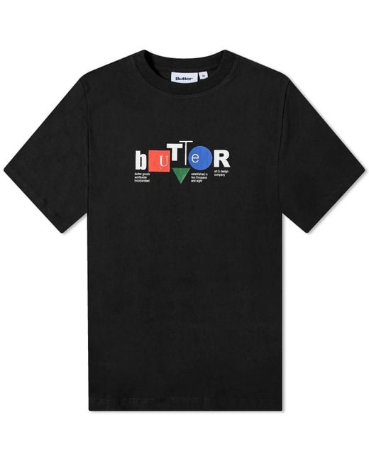 Butter Goods Black Design Co T-Shirt for men
