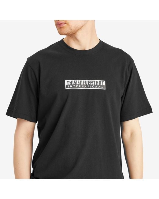 Thisisneverthat Black Tnt International T-Shirt for men