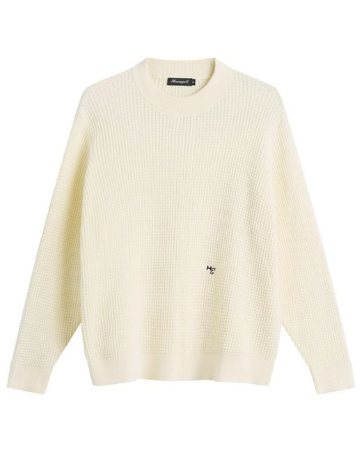 HOMMEGIRLS White Waffle Knit Pullover
