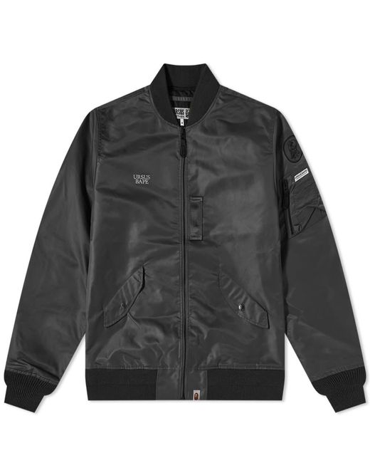 A Bathing Ape Synthetic Ursus Nylon Loose Fit Ma-1 Jacket in Black for ...