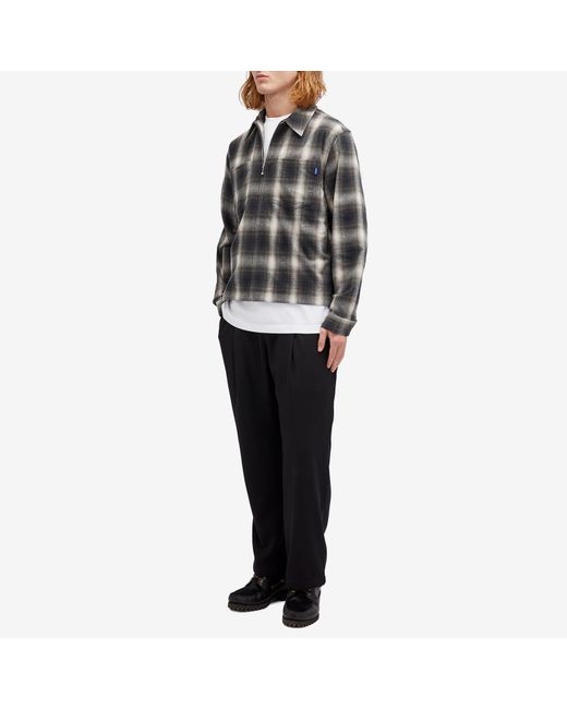 AWAKE NY Gray Brushed Flannel Shirt Jacket for men