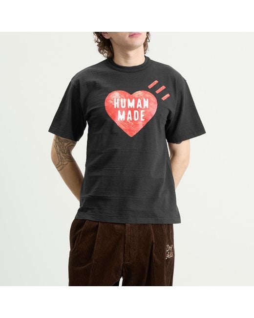 Human Made Black Big Heart T-Shirt for men