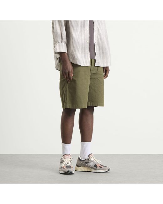 Norse Projects Green Kvitfell Relaxed Twill Shorts for men