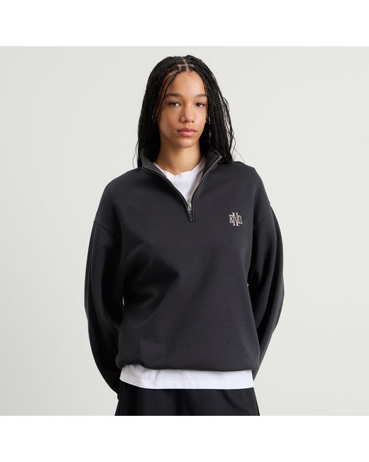 END. Black Slice Half Zip Sweat