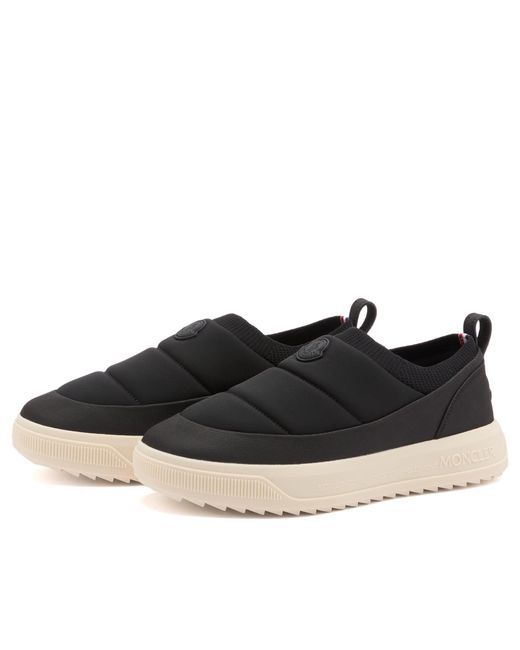 Moncler Black Sports Shoes With Logo Patch for men