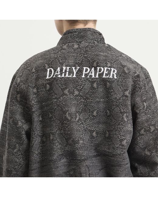 Daily Paper Gray Snake Track Jacket for men
