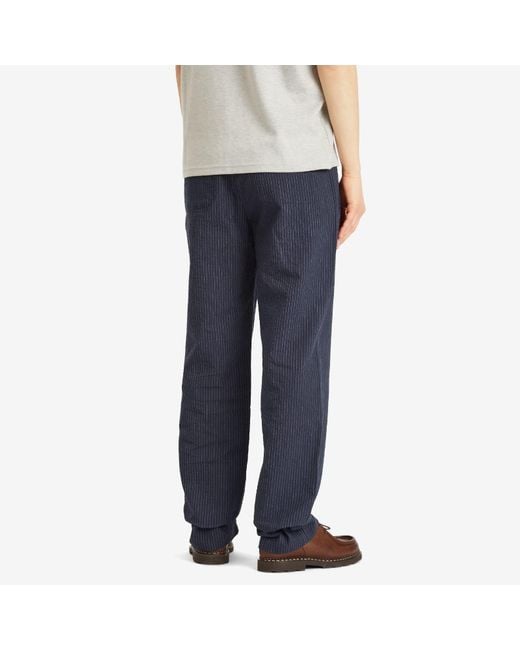 Oliver Spencer Blue Orton Pleated Trousers for men