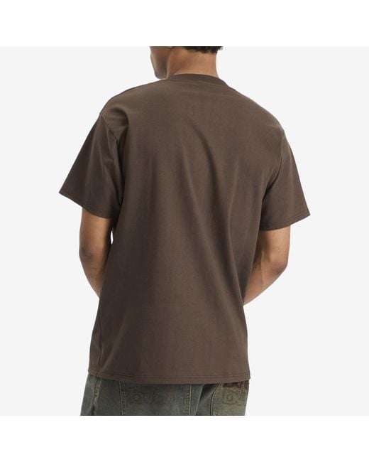 Pleasures Brown Sandblast T-Shirt for men