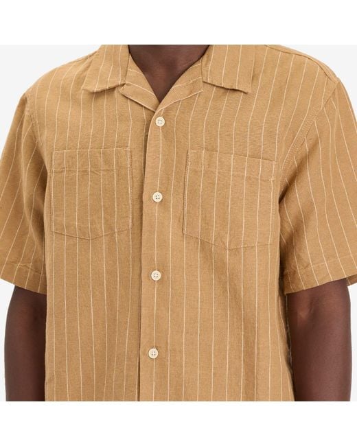 Corridor NYC Natural Boulder Stripe Vacation Shirt for men