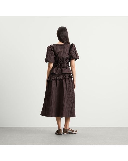 Damson Madder Black Everly Ruffle Blouse Presented By End