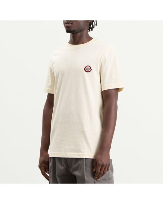 Moncler Natural Cotton Logo T-Shirt for men
