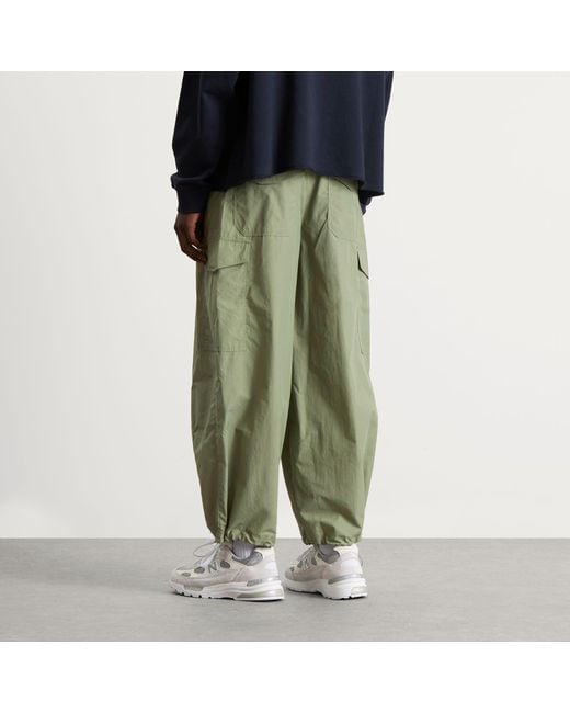 FRIZMWORKS Green Nylon Cargo Balloon Pants for men