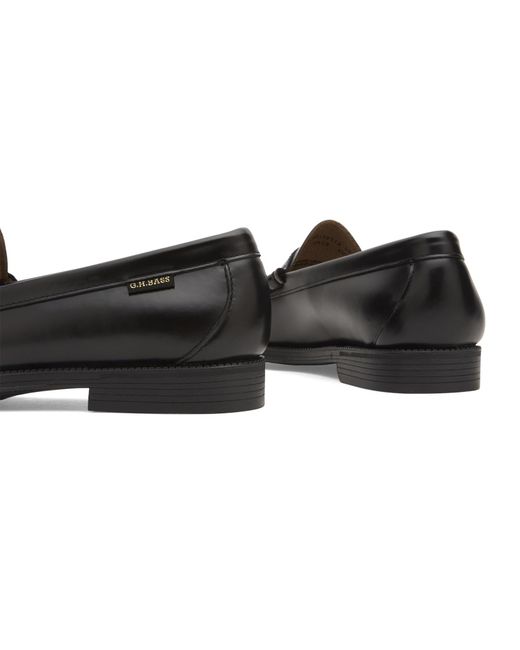 G.H.BASS Black Easy Weejun Larson Flag Loafer for men