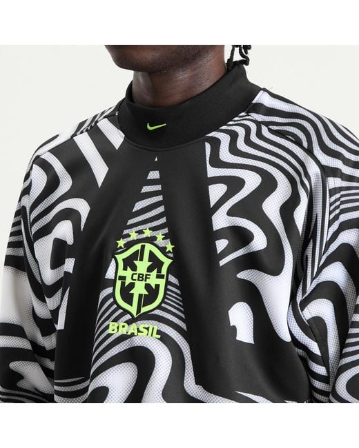 Nike Brasil Goalkeeper Shirt in Black for Men | Lyst UK