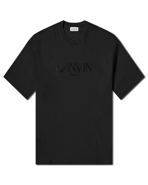 Lanvin Black Paris Oversized T-Shirt for men