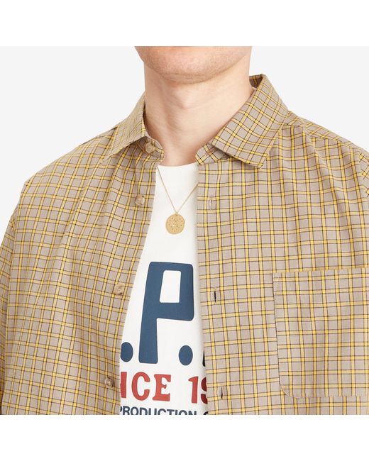 A.P.C. Metallic Eloi Perforated Logo Necklace for men