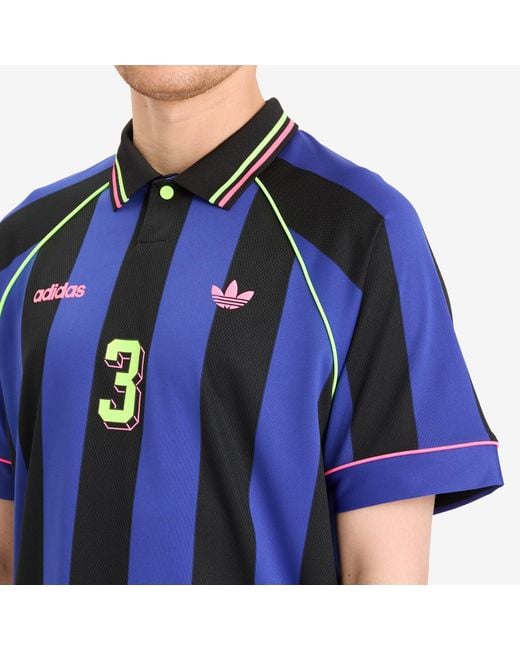 Adidas Blue Jacquard Stripe Jersey for men